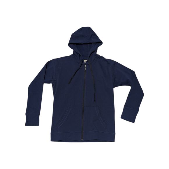 Albion Fit Campus Zip Up Jacket Navy Blue Womens Medium Athleisure Loungewear - Picture 2 of 7